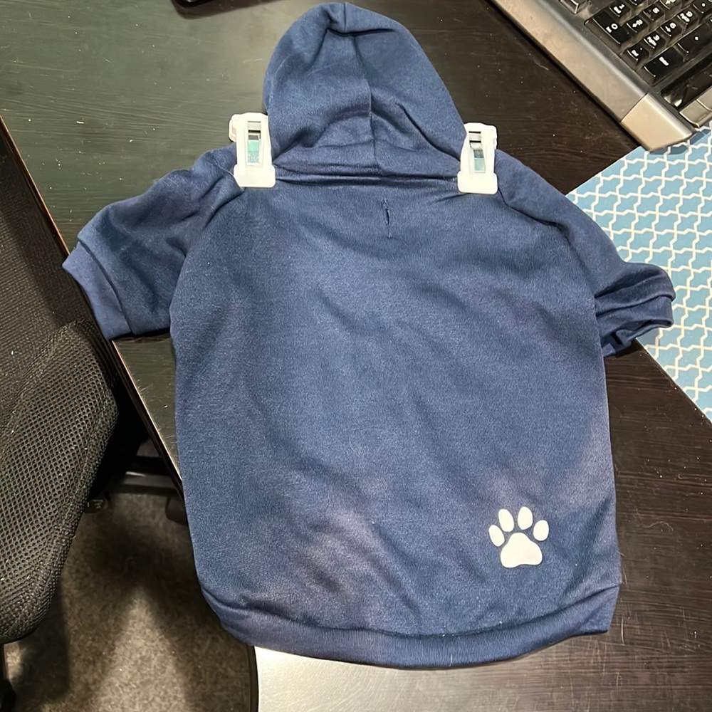 Blue dog hoodie